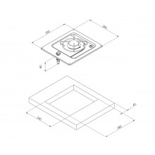 Piano Cottura Ad Incasso In Acciaio Inox 1 Fuoco