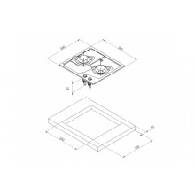 Piano Cottura Ad Incasso In Acciaio Inox 2 Fuochi