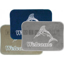 Tappeto "Welcome" Blu