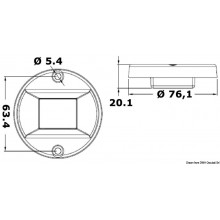 Luce Di Via Evoled Poppa 135° In ABS Bianco