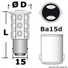 Lampadina Led SMD BA15D - 2W