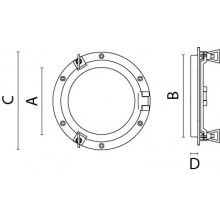 Oblò In Ottone Cromato (125 mm)