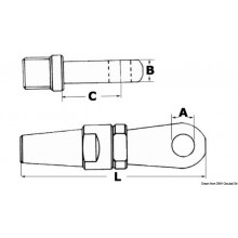 Terminale Inox Ad Occhio Ø 7 Mm