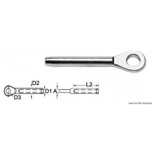 Terminale A Pressare Inox Ad Occhio Ø 3 Mm