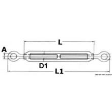 Tenditore Inox Con Due Occhi 5 Mm